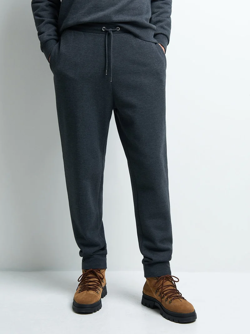 Pantalon jogging molleton chiné