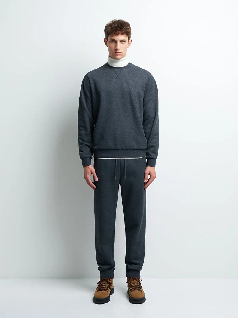 Pantalon jogging molleton chiné