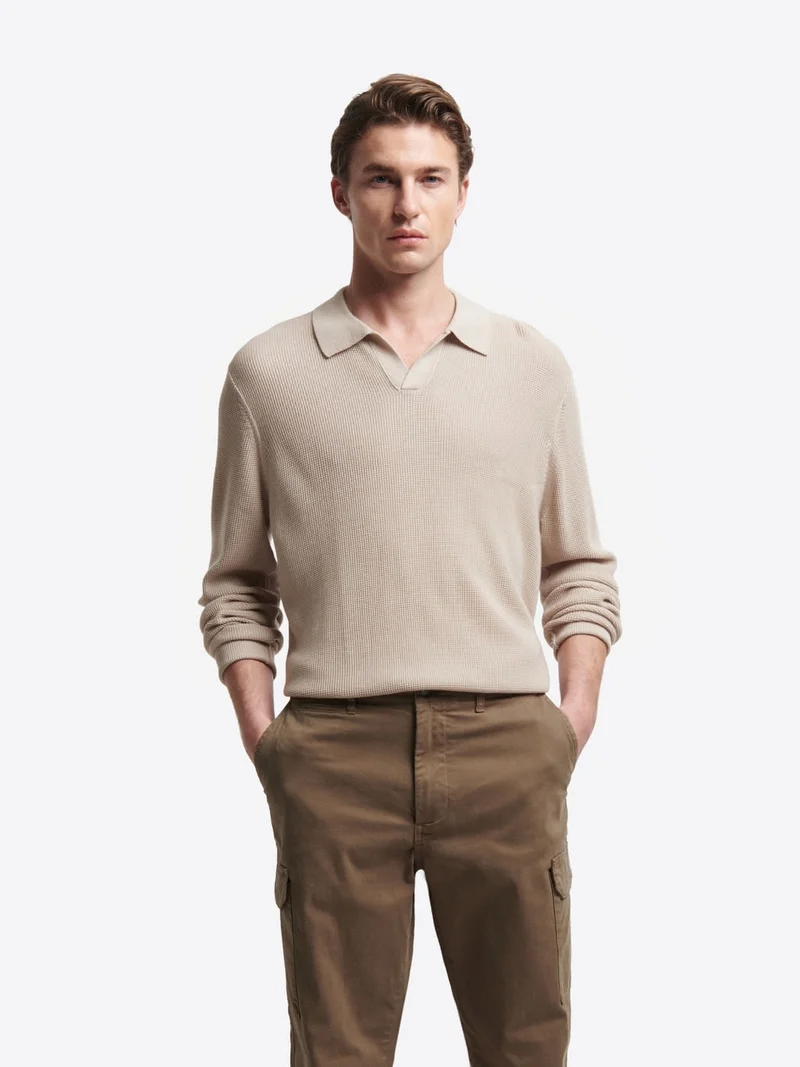 Pull polo col derby en lyocell