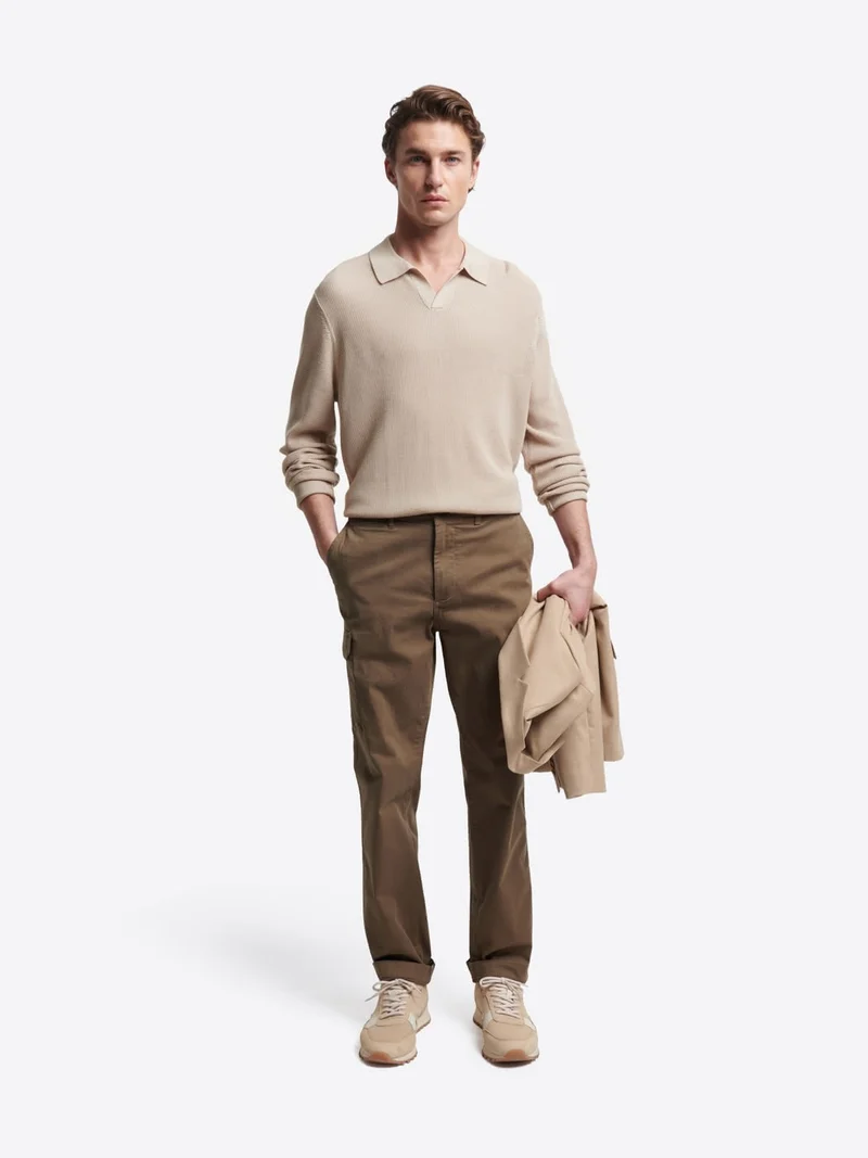 Pull polo col derby en lyocell