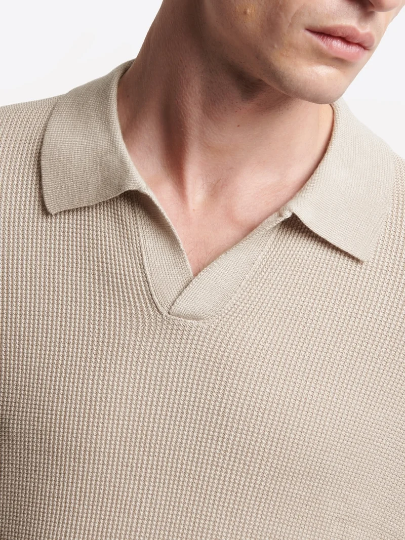 Pull polo col derby en lyocell