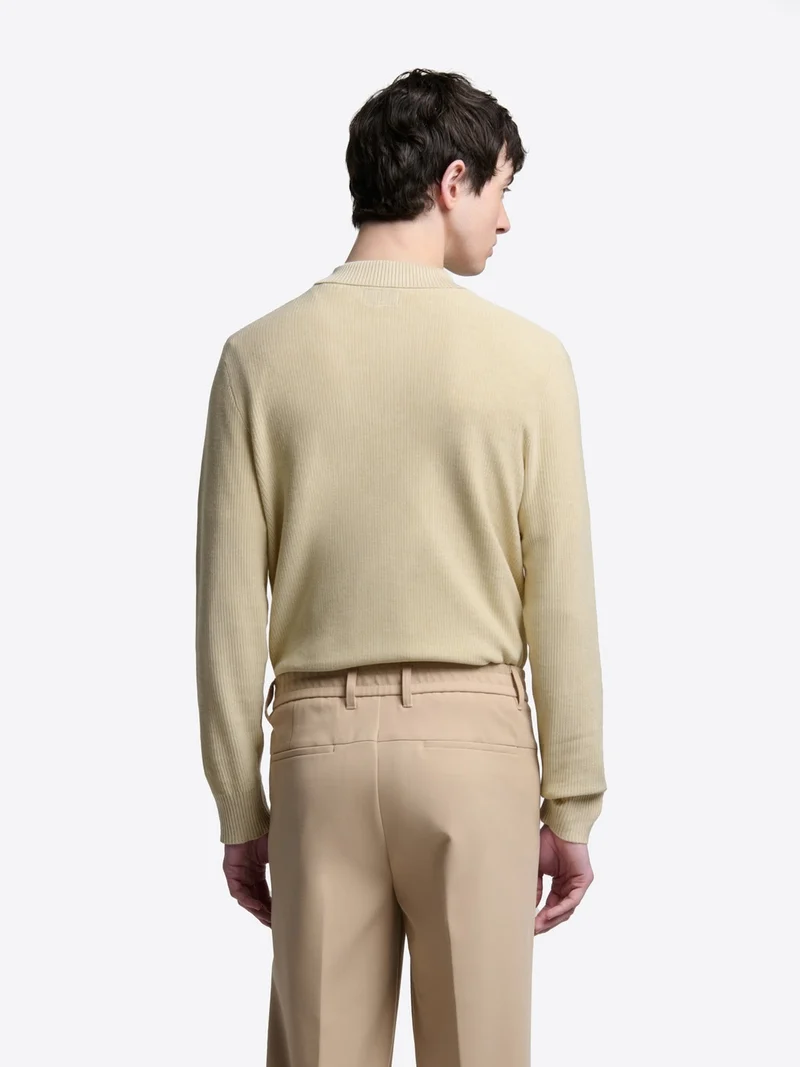 Pull polo col boutonné viscose certifiée