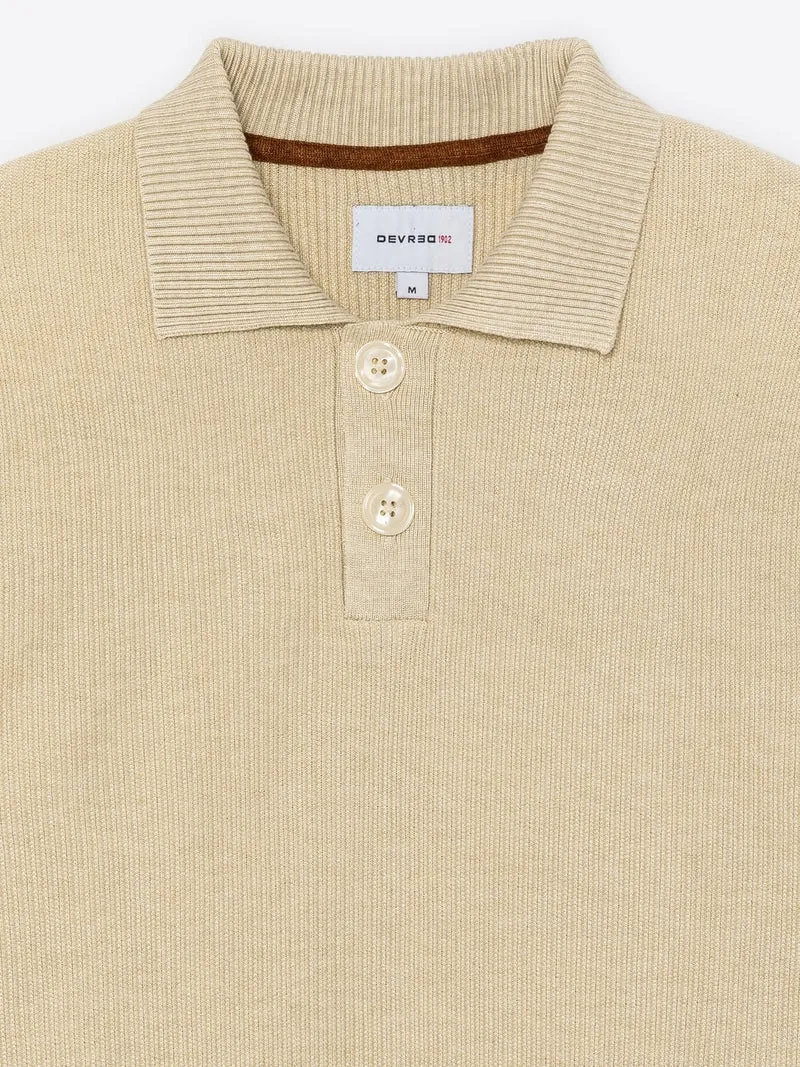 Pull polo col boutonné viscose certifiée