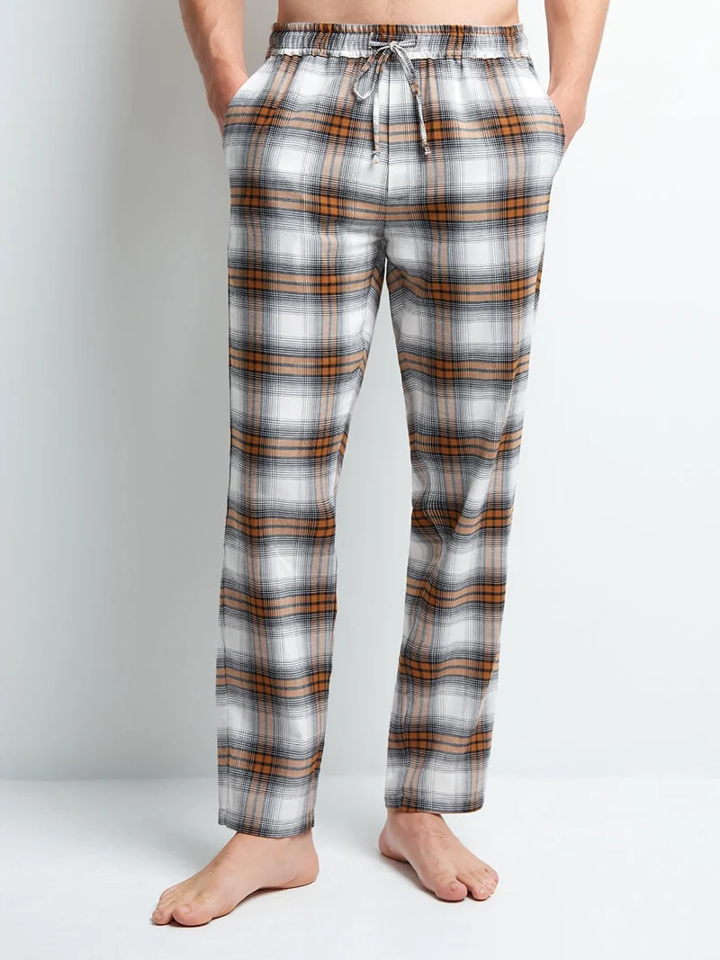 Pantalon de pyjama long à carreaux
