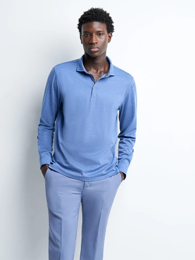 Polo manches longues jersey