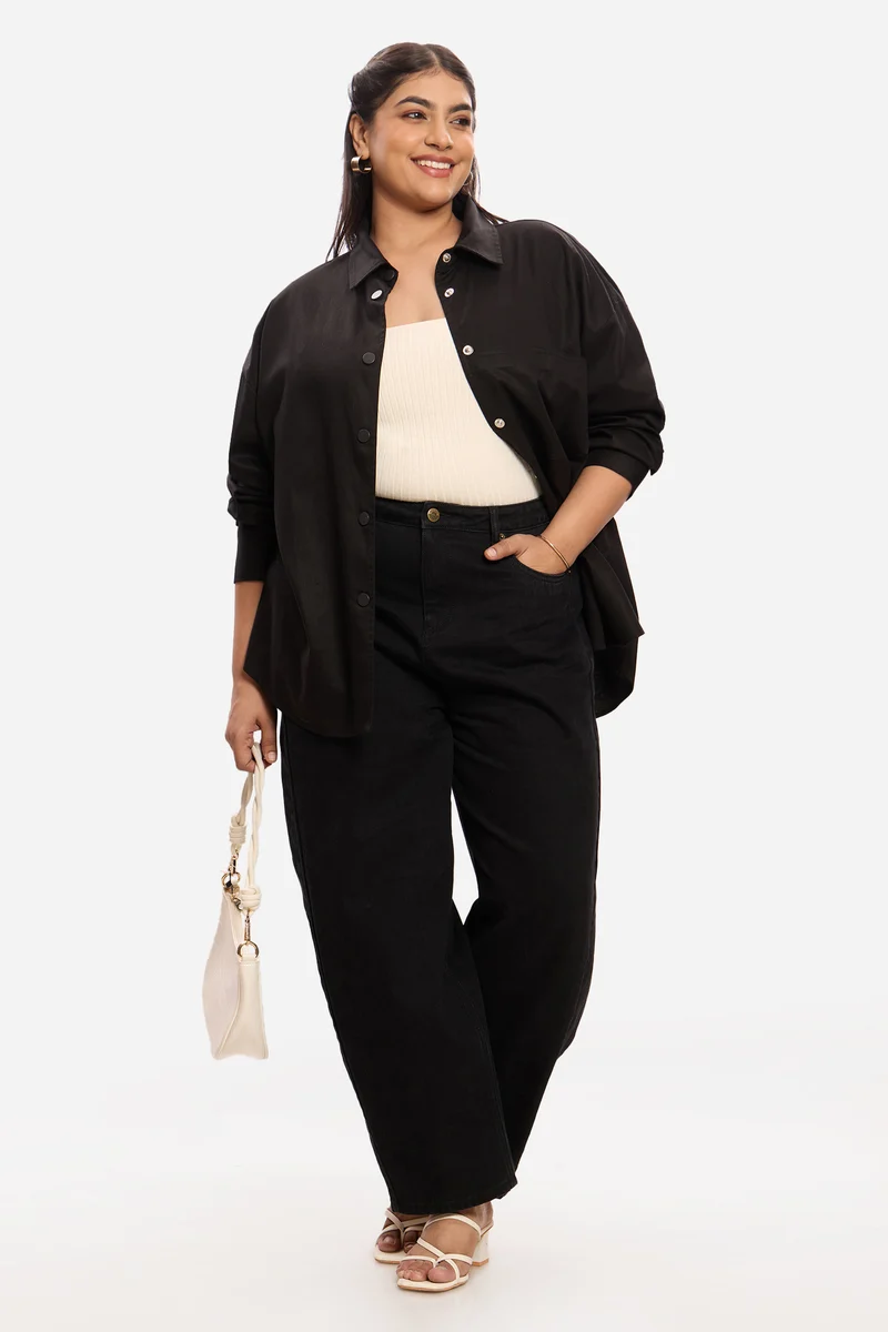 Oliwia|100% Cotton Washed Utility Shirt