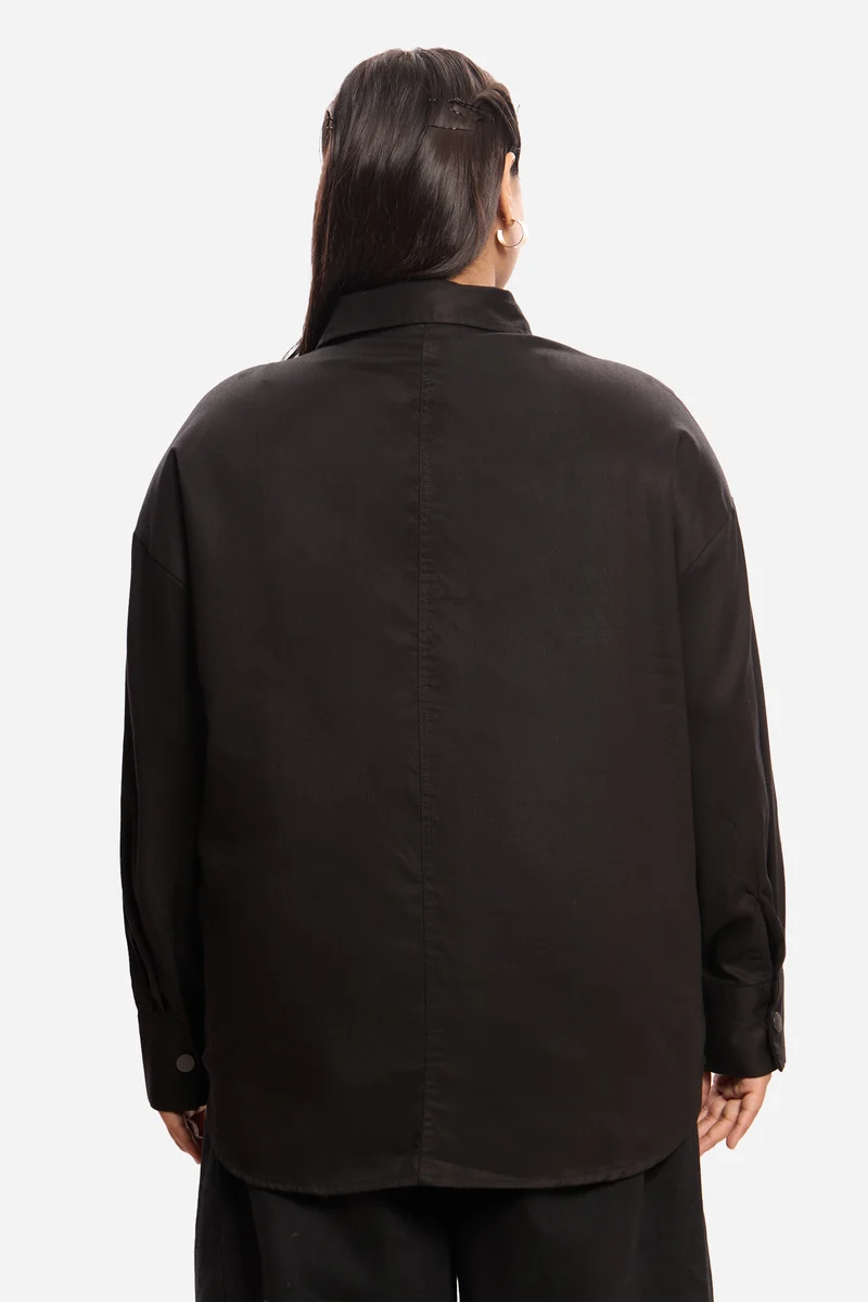 Oliwia|100% Cotton Washed Utility Shirt