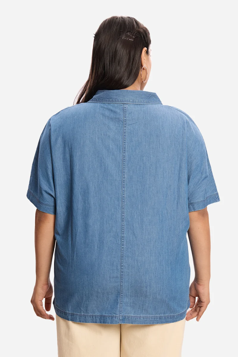 Minuli|100% Cotton Denim Popover