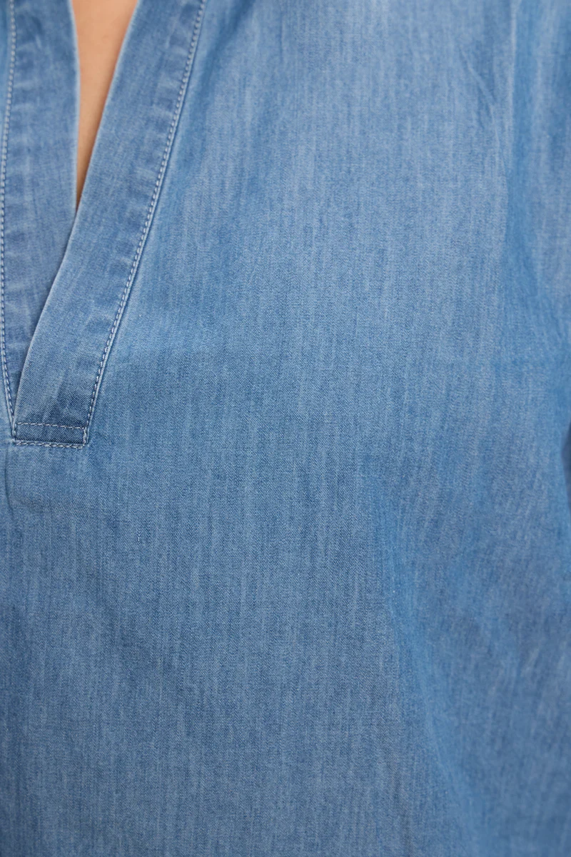 Minuli|100% Cotton Denim Popover