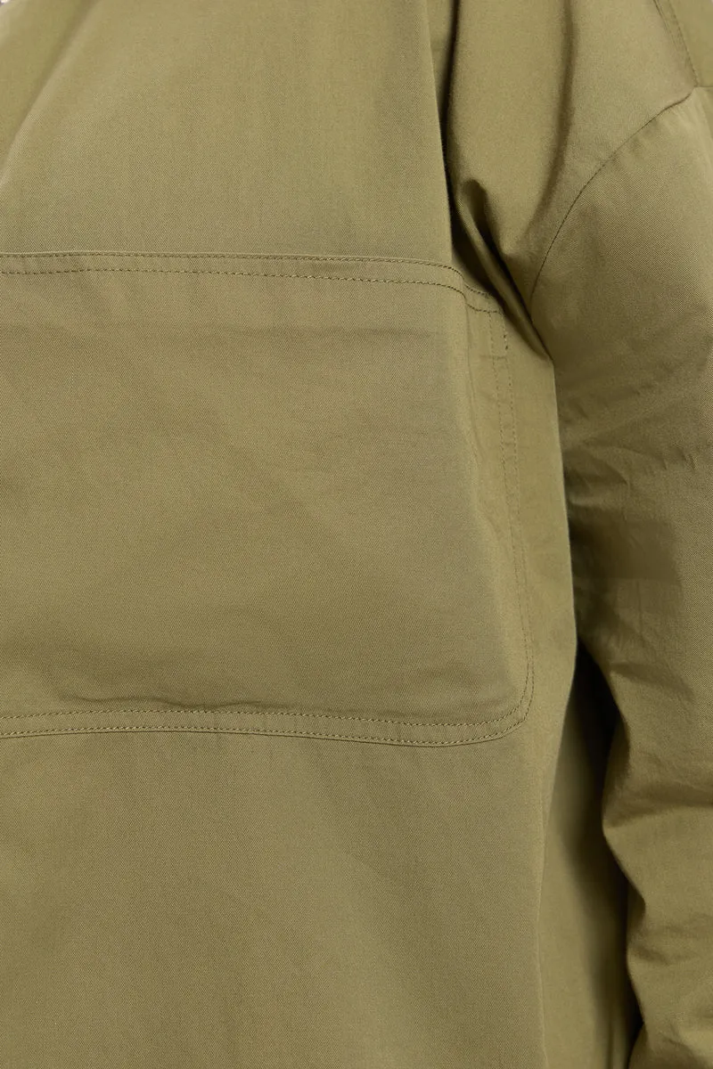 Patrycja|100% Cotton Washed Utility Shirt