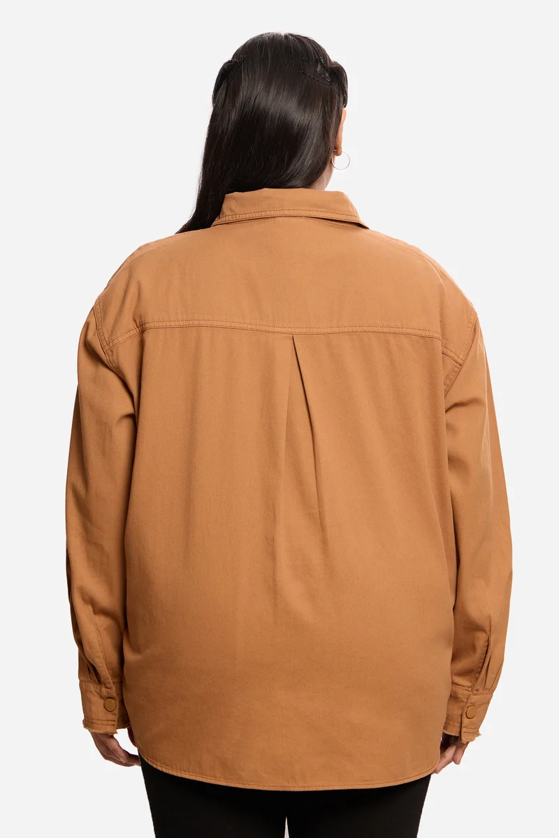 Weronika|100% Cotton Washed Utility Shirt