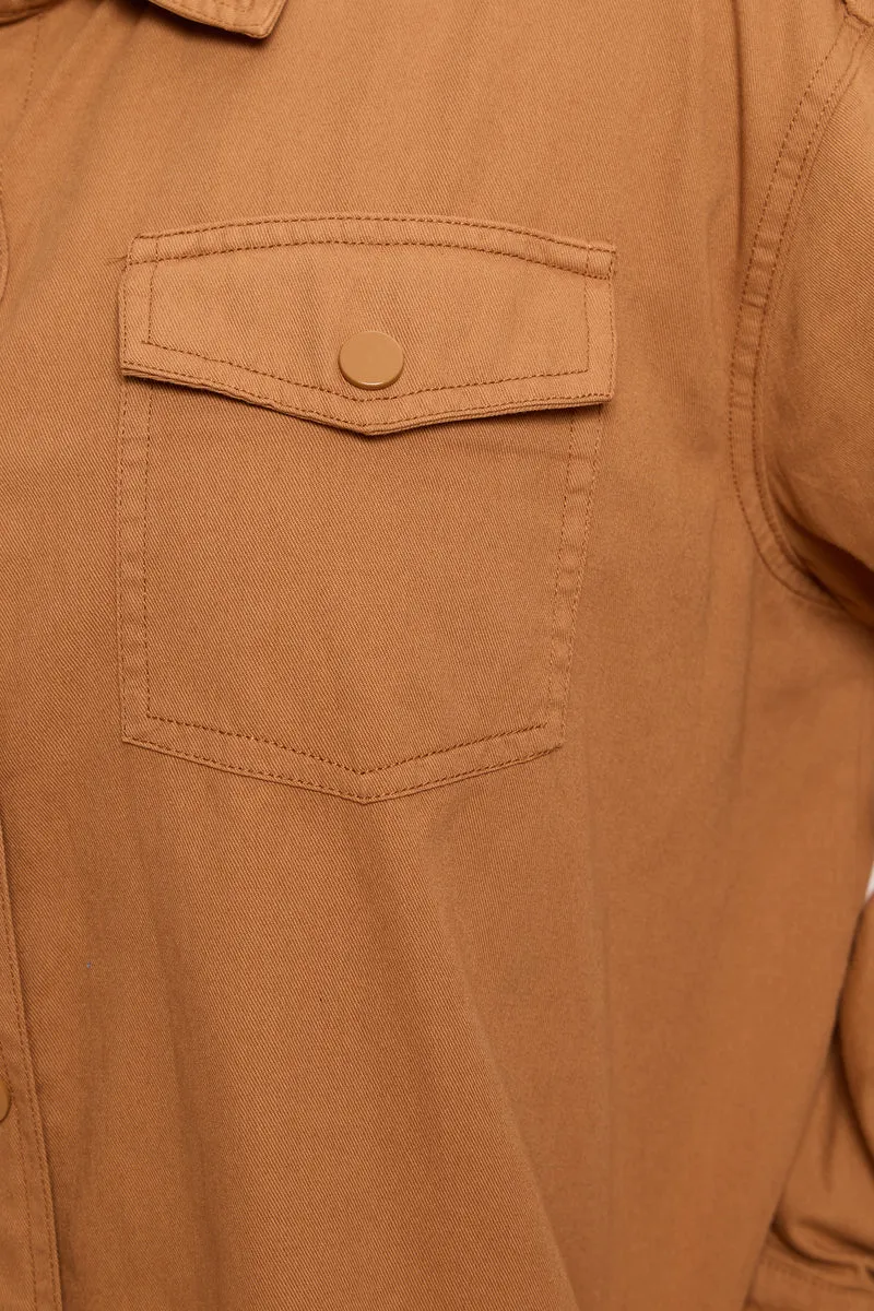 Weronika|100% Cotton Washed Utility Shirt
