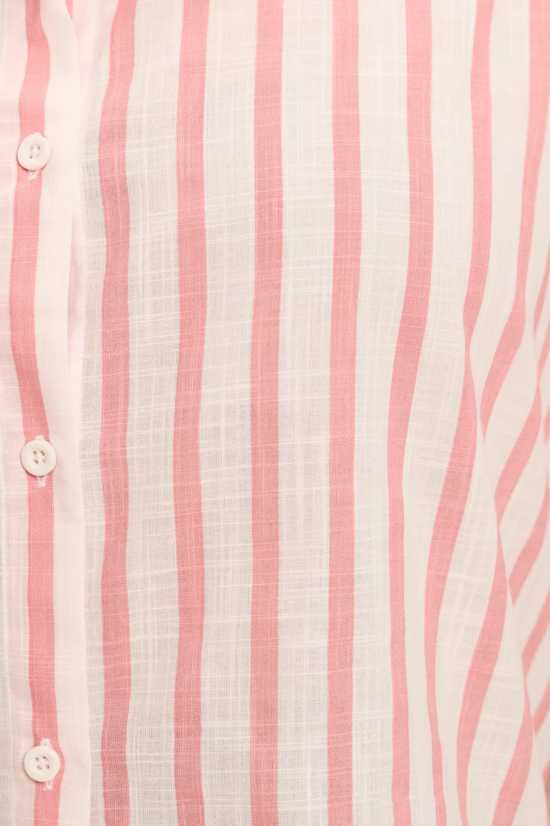Karolina|100% Cotton Shirt With Collar Detail