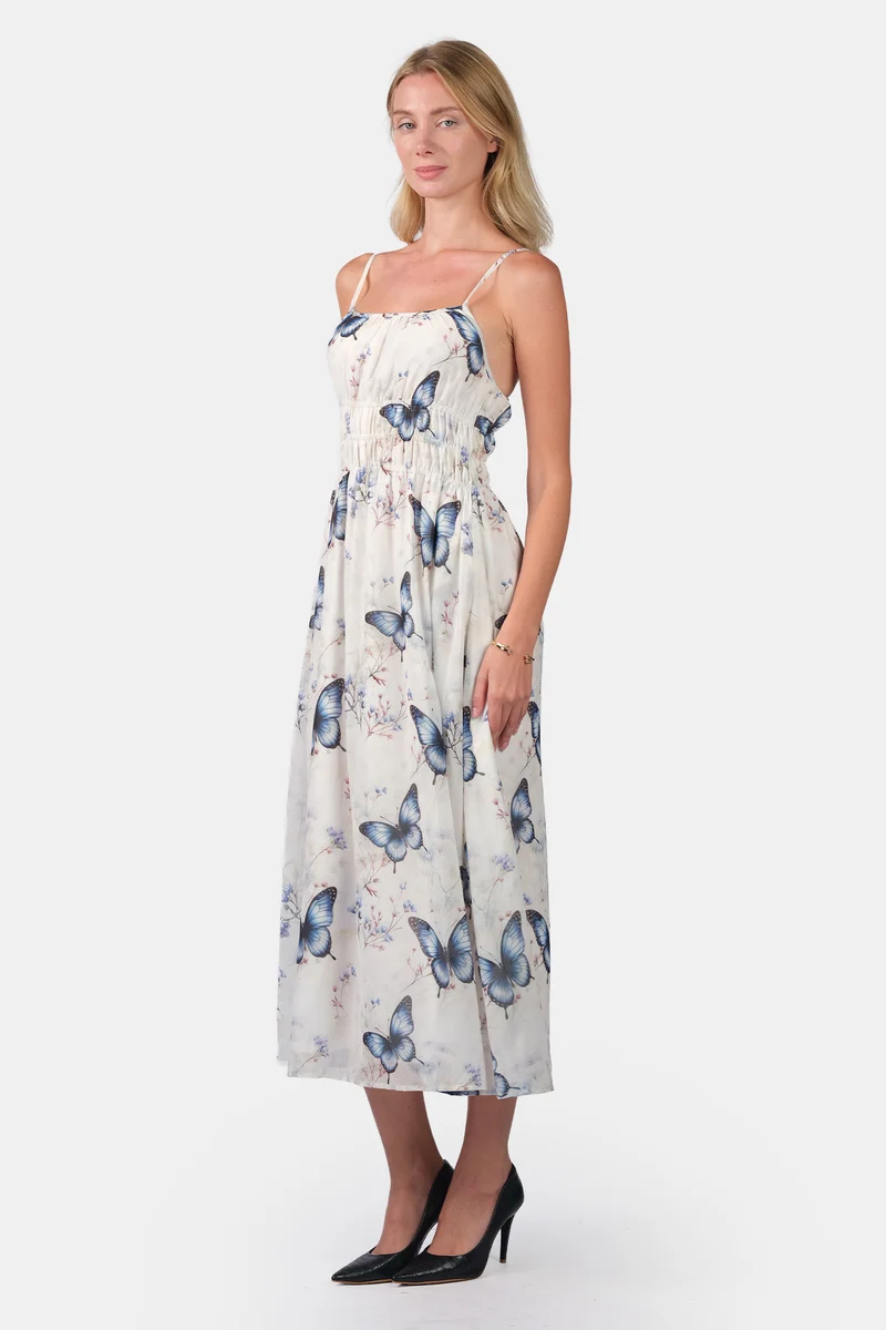 Olev|100% Poly Strappy Maxi Dress