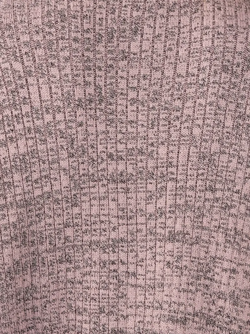 Vina|Viscose Melange Crop Length Knit Cardigan