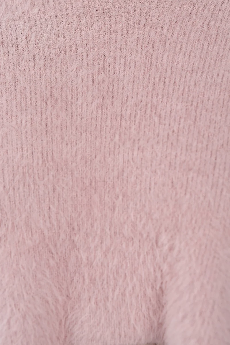 Lilu|Viscose V-Neck Buttery Soft Crop Knit Top