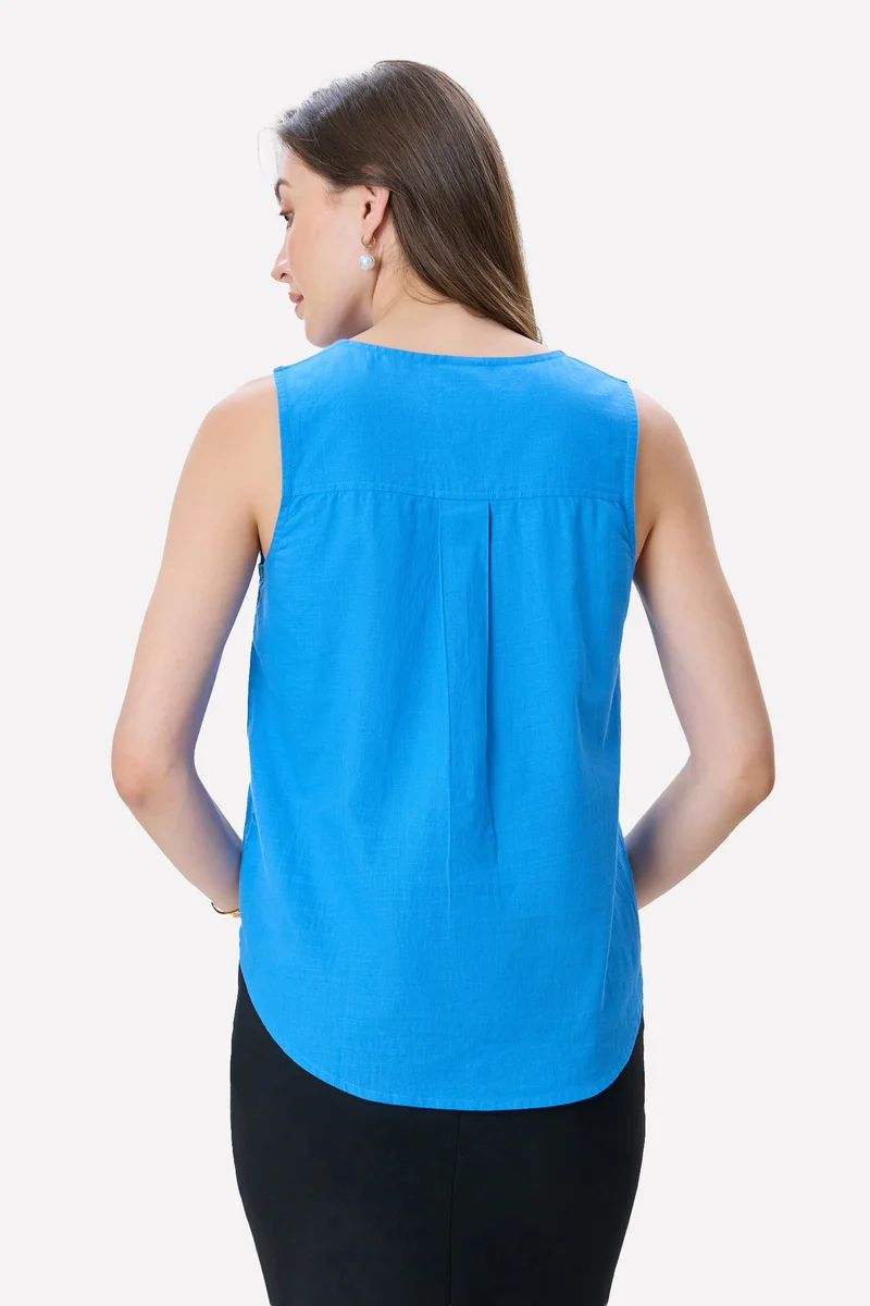 Joan|100% Cotton High-Low Top
