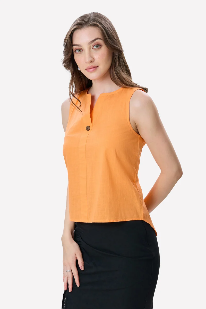 Jess|100% Cotton High-Low Top