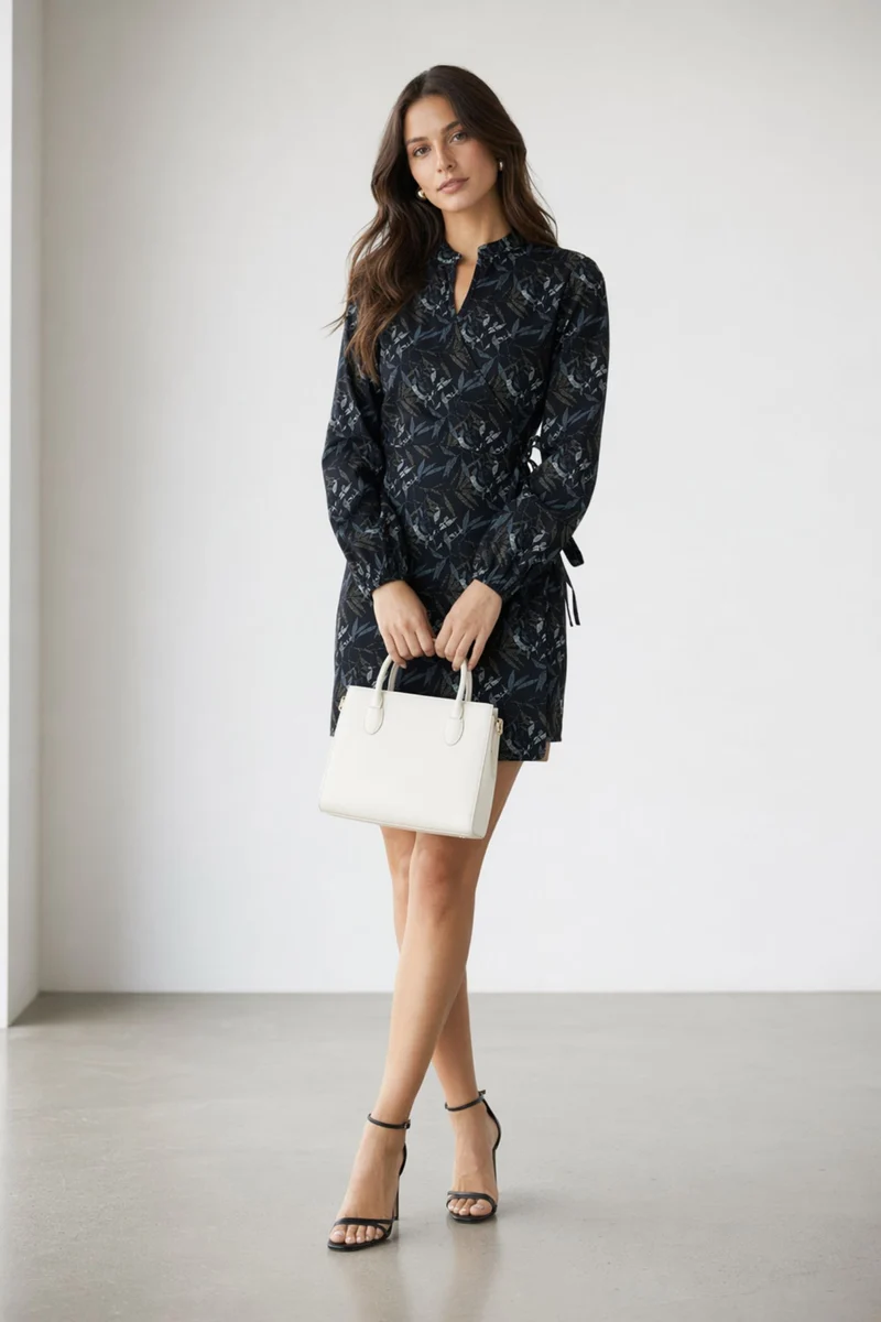 Elowen|100% Cotton Wrap Mini Dress