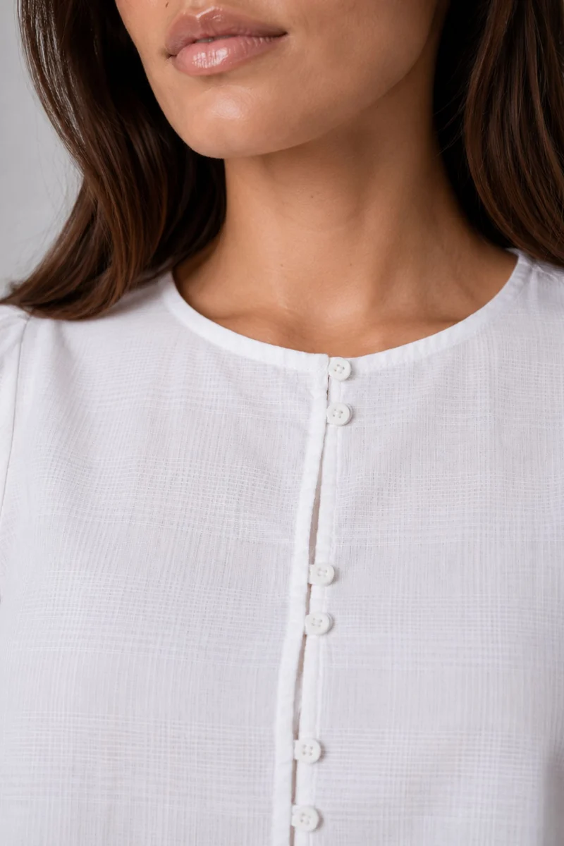 Aila|100% Cotton Bell Sleeve Crop Top