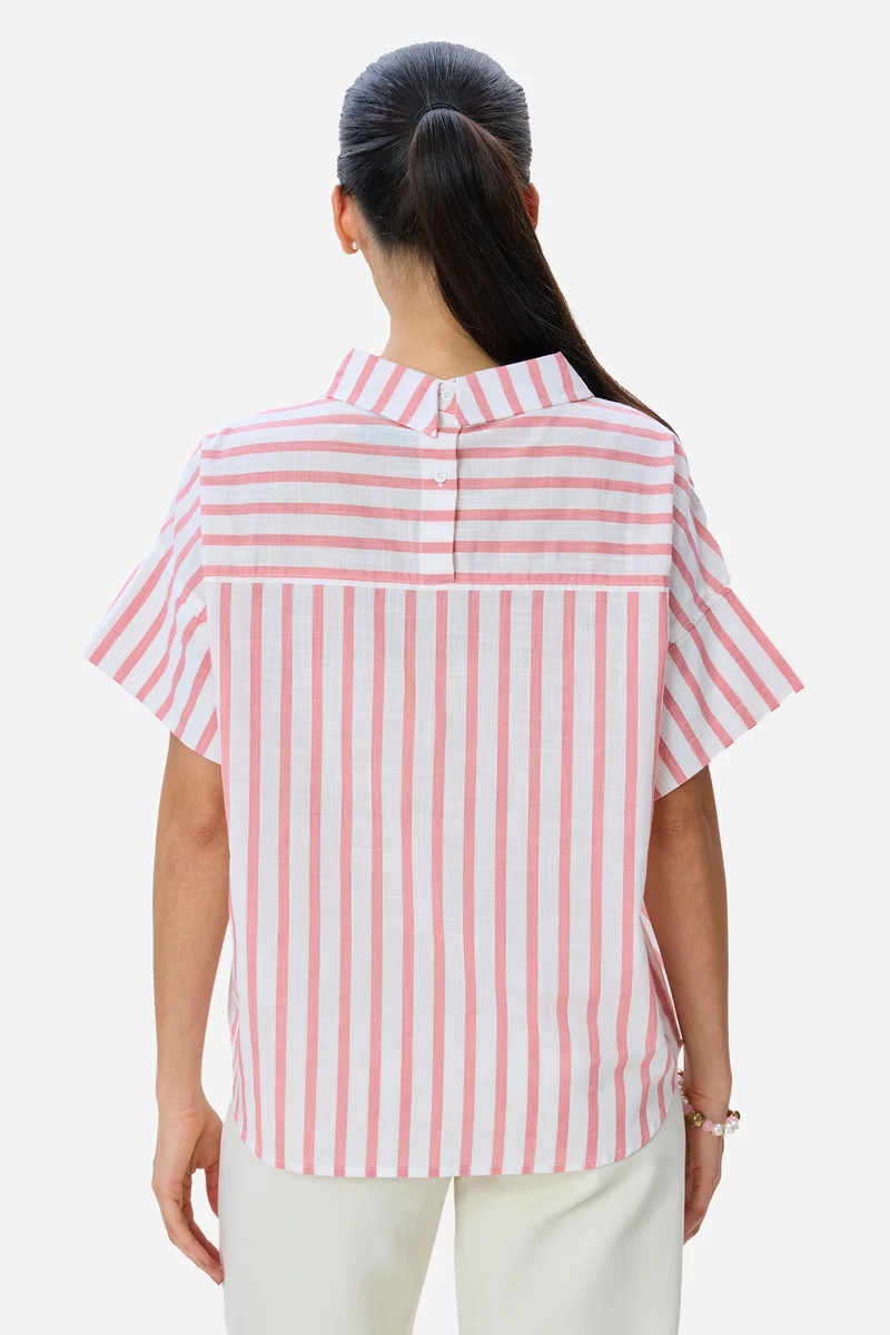 Morna|100% Cotton Relaxed Fit Shirt
