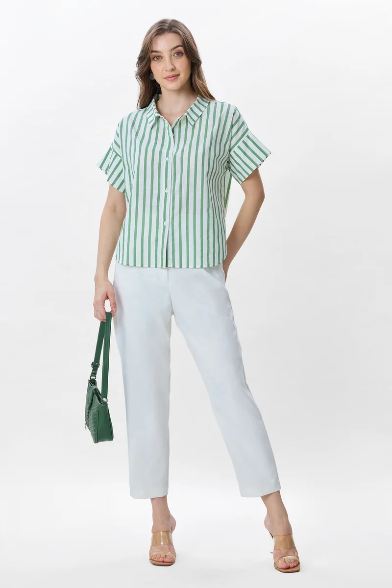 Inga|100% Cotton Relaxed Fit Shirt