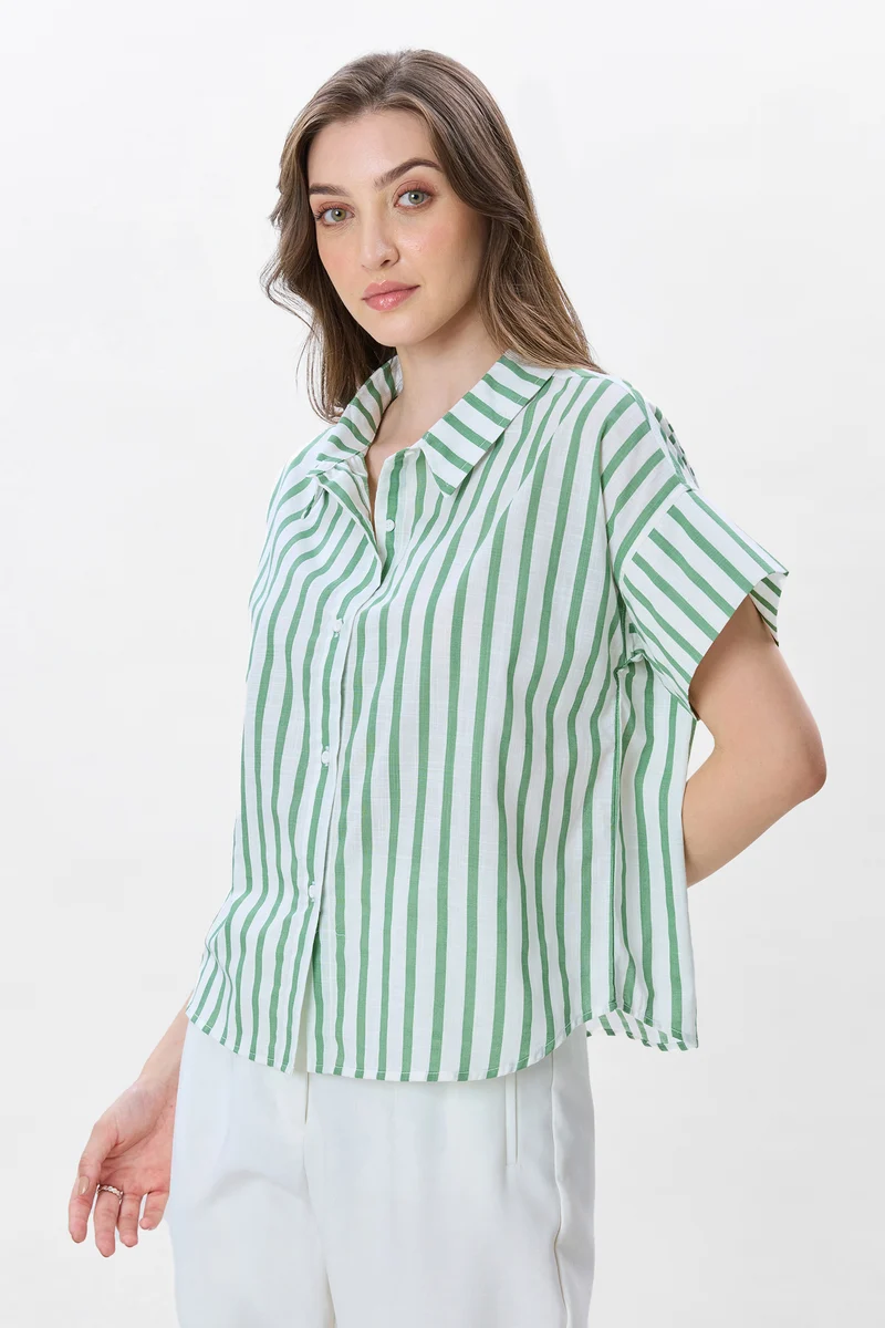 Inga|100% Cotton Relaxed Fit Shirt