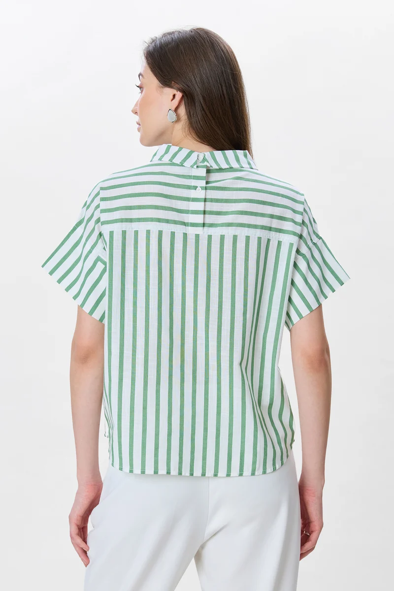 Inga|100% Cotton Relaxed Fit Shirt