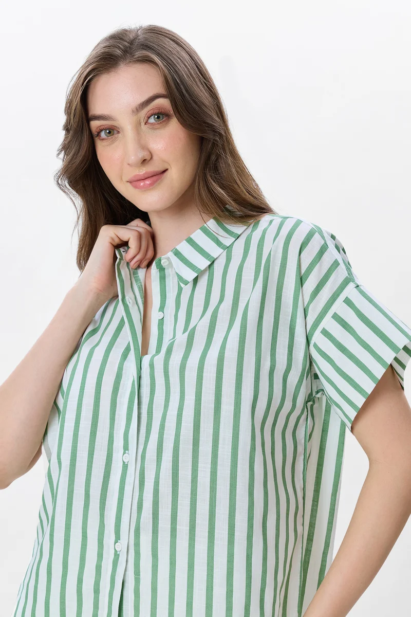 Inga|100% Cotton Relaxed Fit Shirt