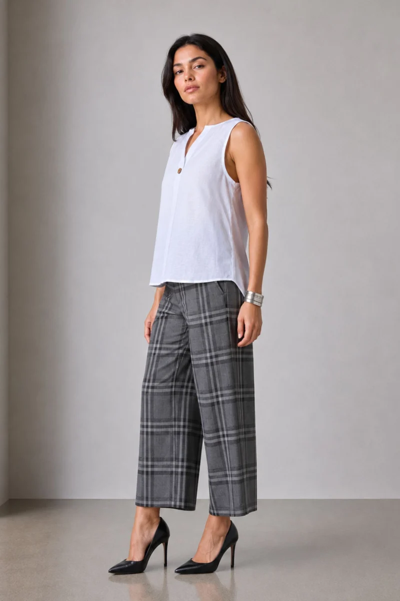 Bess|100% Cotton High-Low Top