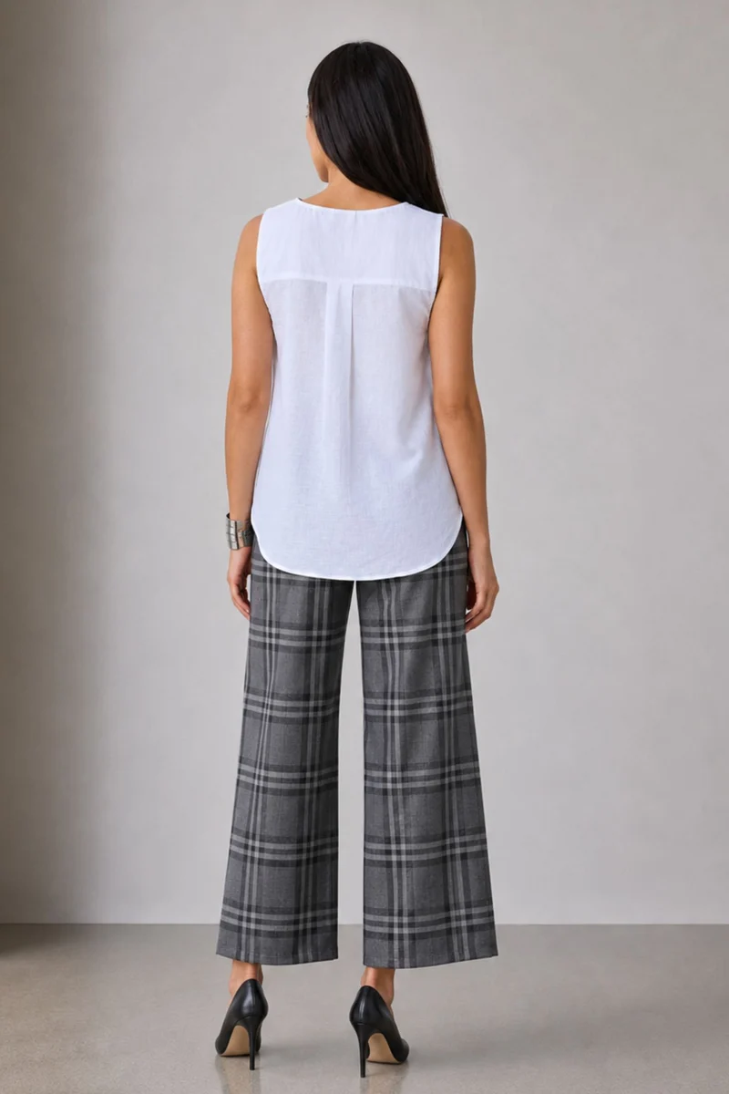 Bess|100% Cotton High-Low Top