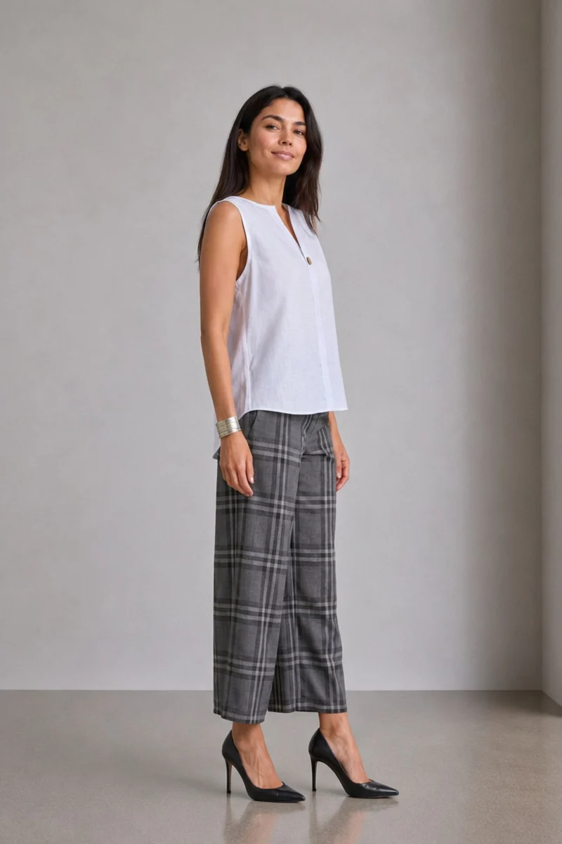 Bess|100% Cotton High-Low Top