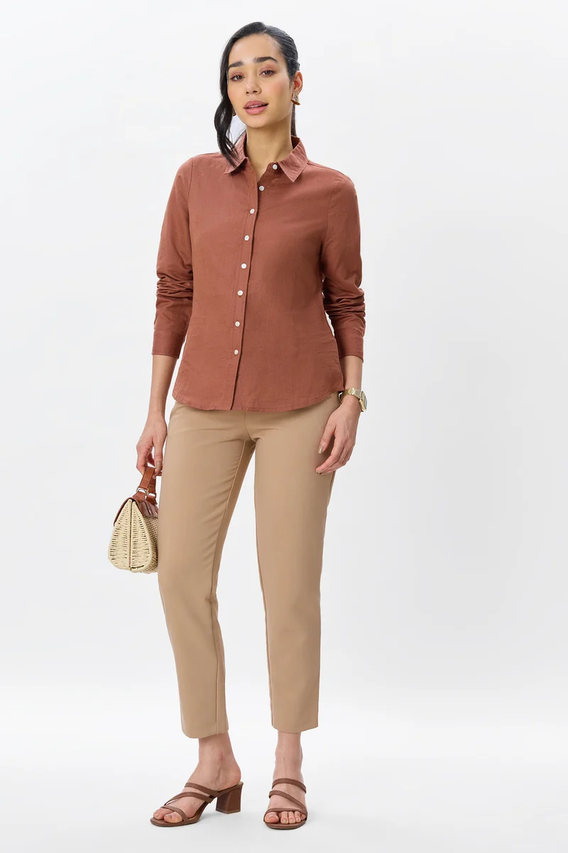 Eryn|Linen Button Down Shirt