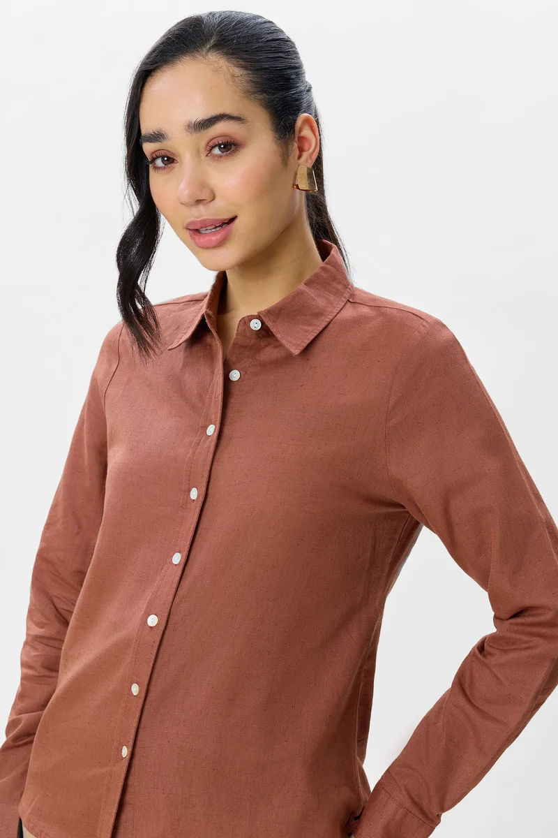 Eryn|Linen Button Down Shirt