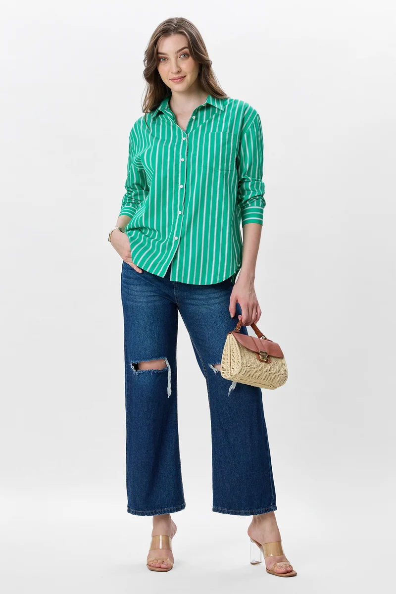Ismay|100% Cotton Oversized Shirt
