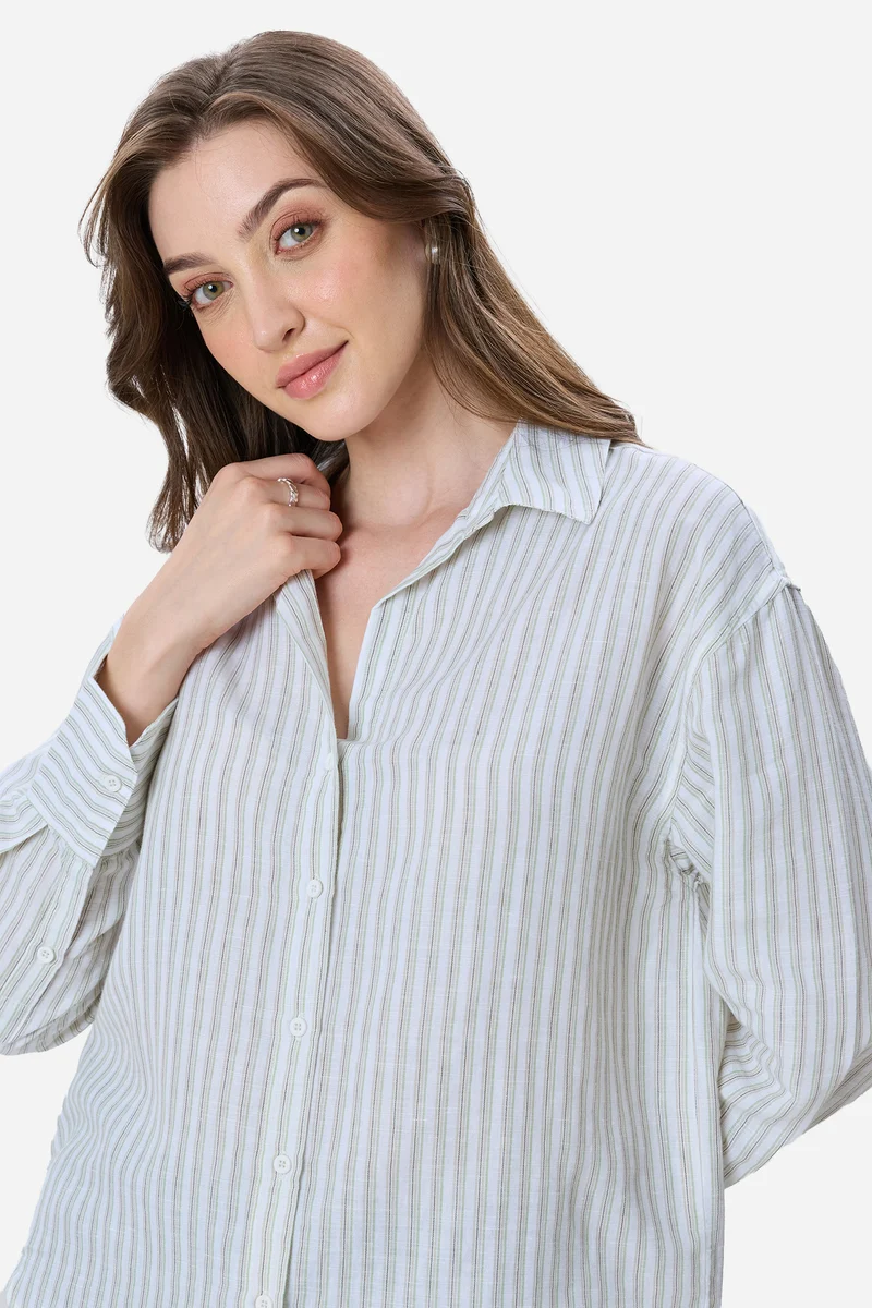 Edie|Linen Oversized Shirt