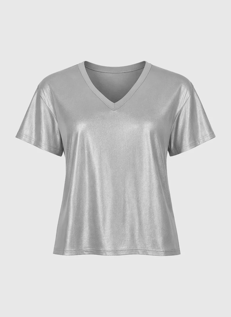 T-SHIRT AGNEZA argent
