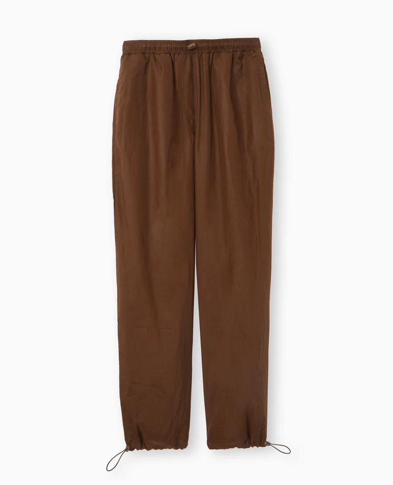 Pantalon parachute avec liens élastiqués