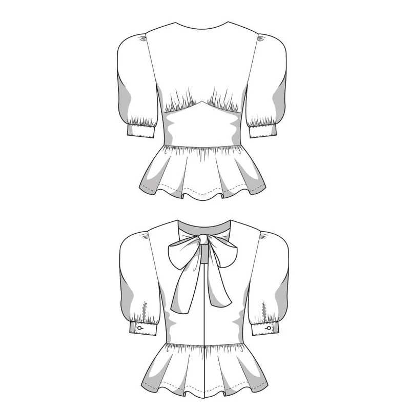 PATRON DE COUTURE PDF | Blouse péplum Bella | Juliana Martejevs