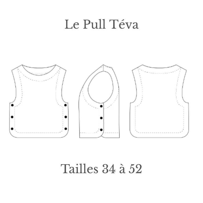 PATRON DE COUTURE PDF | Slipover Téva | Cha’Coud | Bilingue (FR/EN)