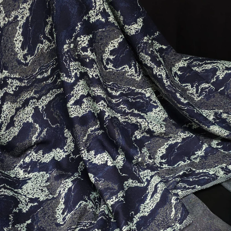 Tricot jacquard | Bleu nuit & gris minéral | Exclusivité Marigold