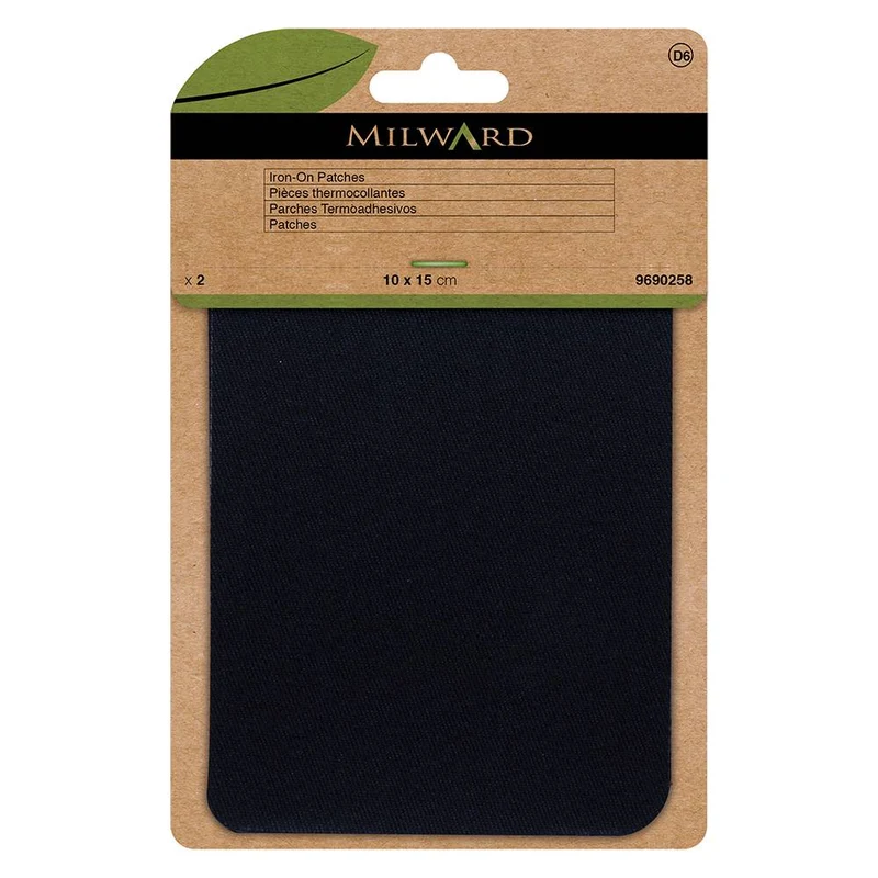Milward Green | Patchs Thermocollants | 10 × 15 cm | Réparation et renfort textile