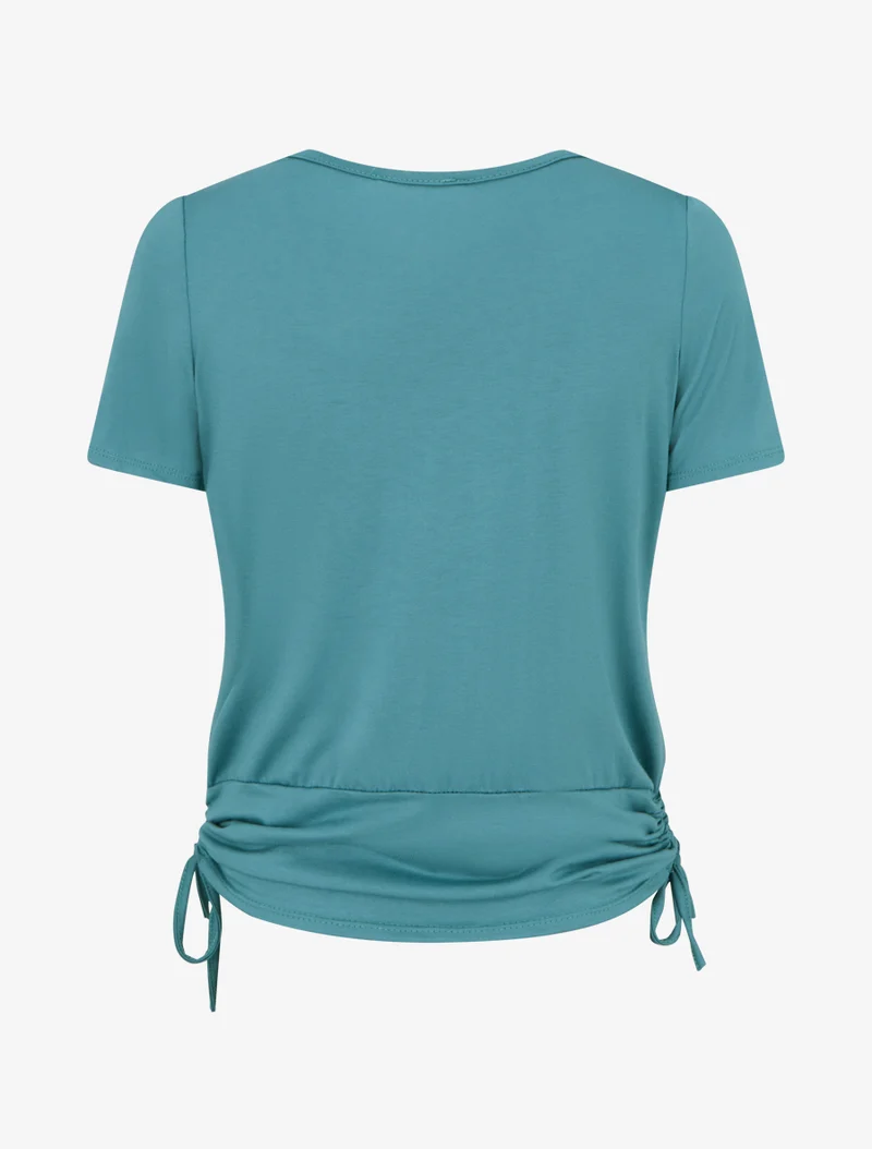 Top effet superposé à chaînes - Turquoise