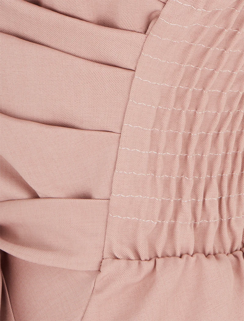 Robe patineuse unie à fines bretelles - Rose