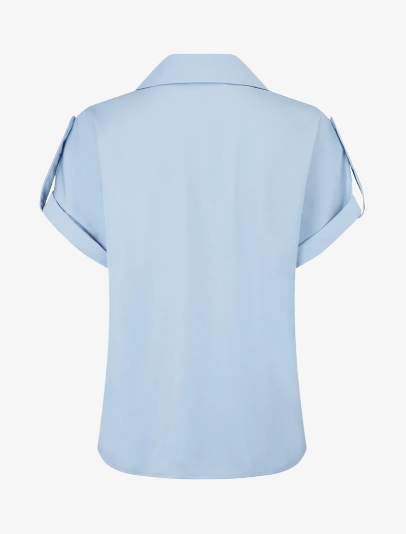 Chemise uni à poches - Bleu ciel
