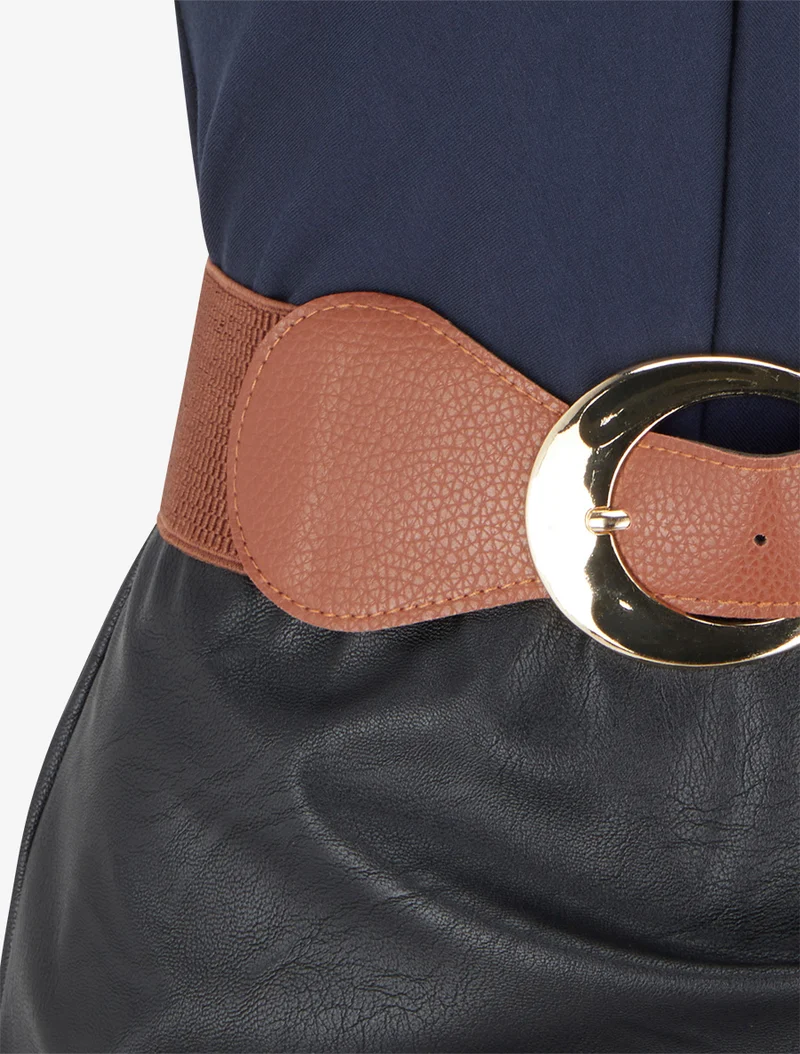 Robe bimatière à col V - Noir