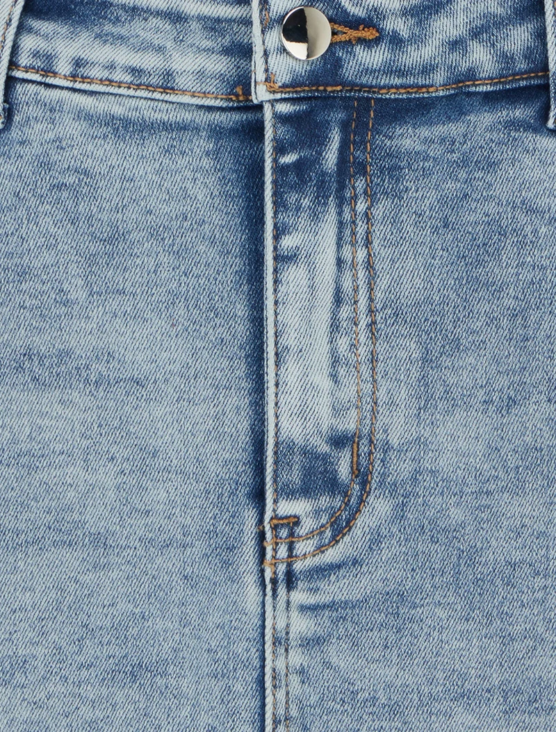 Jupe en jean délavée - Bleu