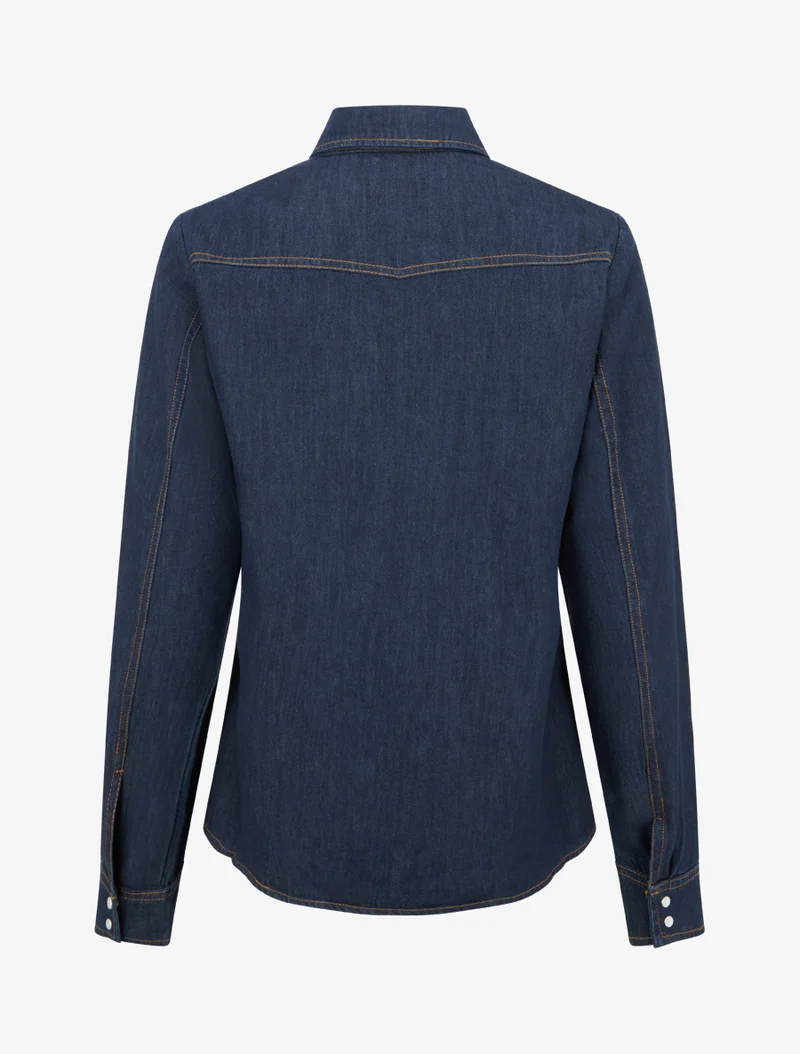 Chemise en jean basique - Bleu brut