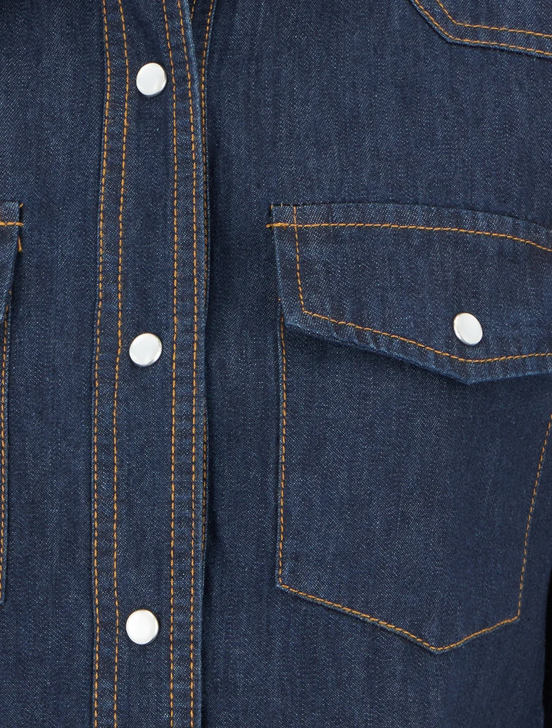 Chemise en jean basique - Bleu brut