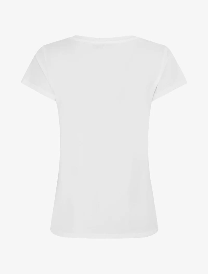 T-shirt à strass et motif stiletto - Blanc